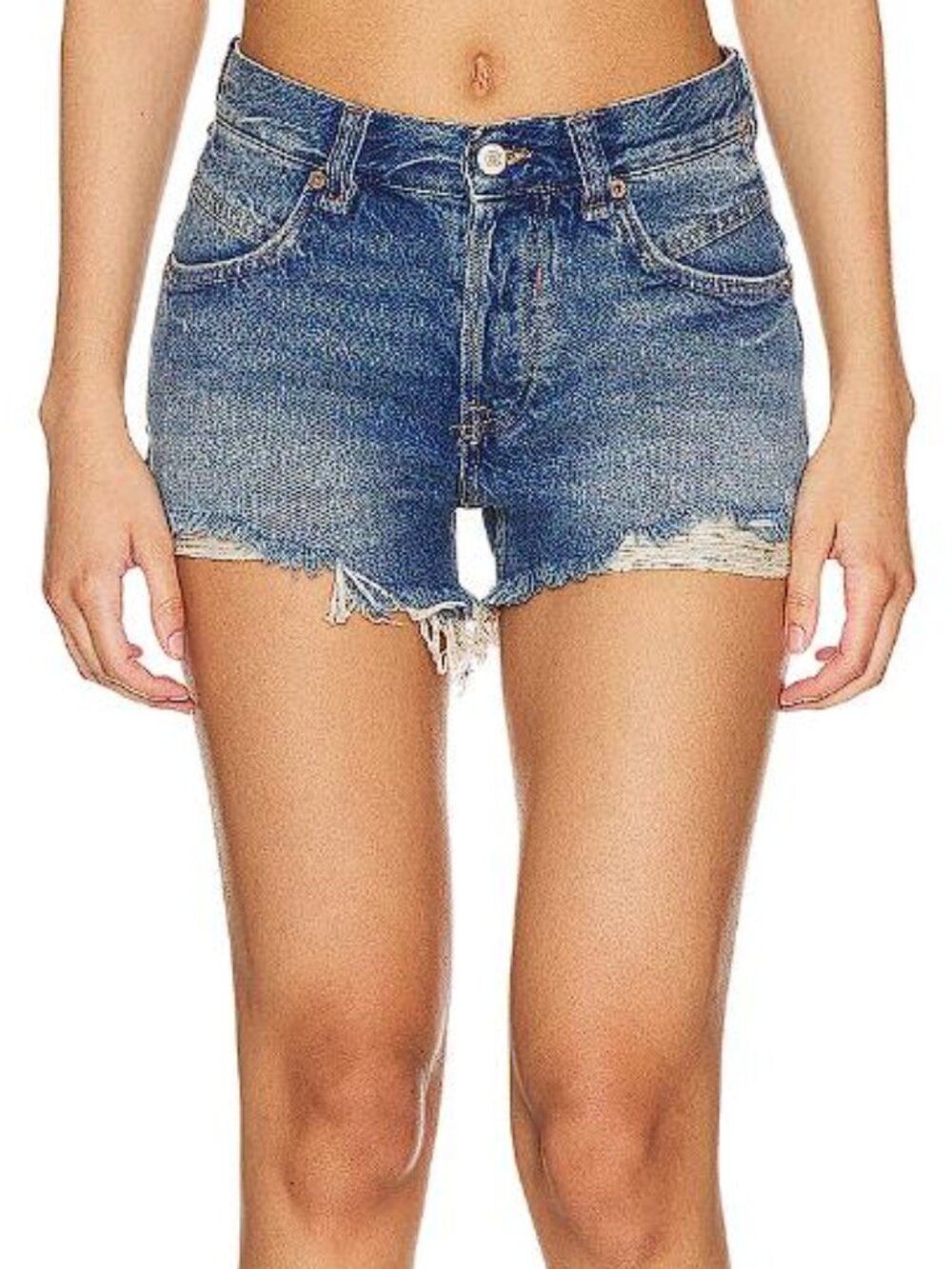 FREE PEOPLE Women's We The Free Now Or Never Denim Short Size 26 In Westend
